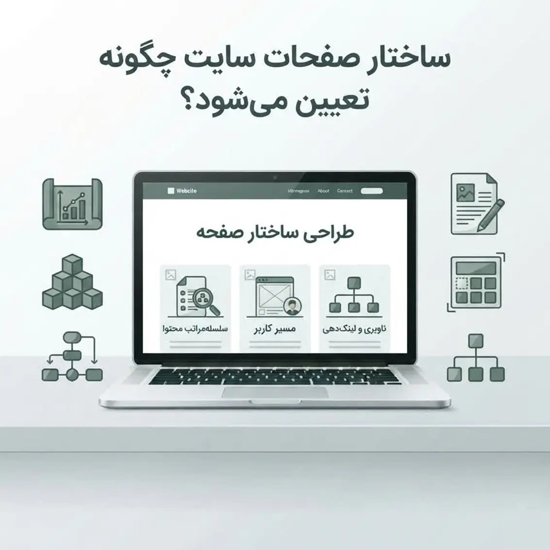 ساختار صفحات سایت و ارتباط میان بخش‌های وب‌سایت